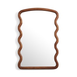 30966804 Cleo Rectangle Wood Wiggle Wall Mirror £40
