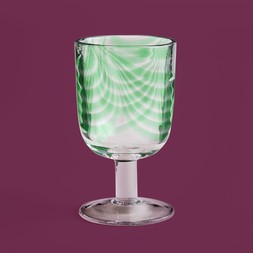 30968484 Sophie Robinson Hazy Wave Glass Goblet Jade £10