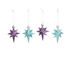 30974726 4 Purple and Blue Star Decorations £2