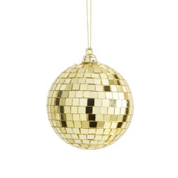 30975154 Gold Mirror Ball Hanging Decoration £2.50