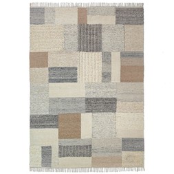 tonal patchwork rug
