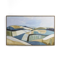 Blue Abstract Landscape 50HP Capped Canvas 100x60cm £55