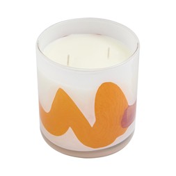 Autumn XL Swirl candle orange £22