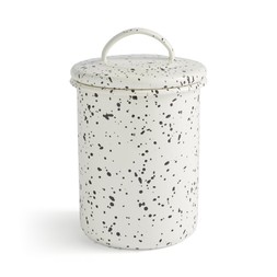 Enamel Black Splatter Kitchen Canister £10