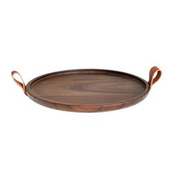 Harvey Walnut Wooden Round Candle Tray £32