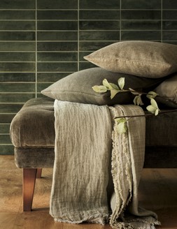 Boutique Palace Fabric Bench Stool in Derwent Moss
