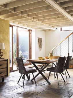 Furniture Village - Earth Large Dining Table, 4 Dining Chairs and Large Dining Bench, &pound;1295