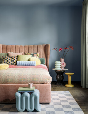 Furniture Village Highgrove Bourne bed frame, Brinley rug