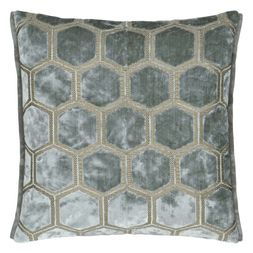 MANIPUR SILVER VELVET CUSHION CCDG0988