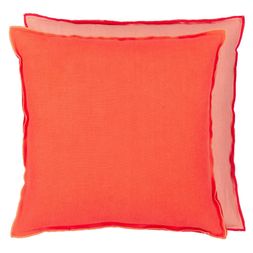 BRERA LINO NASTURTIUM & PAPAYA LINEN CUSHION CCDG1366