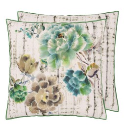 KYOTO FLOWER JADE COTTON CUSHION CCDG1393
