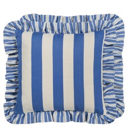 Berkeley Stripe Cobalt Cotton Cushion