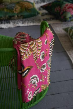 ROSE DE DAMAS CERISE THROW BLDG0289