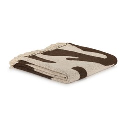 50082788 £45 NT Alma Chocolate Throw Recycled Cotton & Rpet