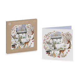 50082816 £5 National Trust Ferris's Cottage Cornwall Die Cut Christmas Cards, Pack of 5