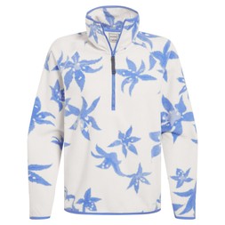 Women's National Trust Reedmace Half Zip Fleece | Vinca Blue Print