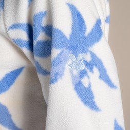 Reedmace Half Zip in Vinca Blue Print £50.00