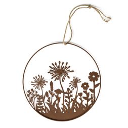 Wild flower scene wall ornament