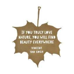 Metal Maple Leaf Ornament, Vincent Van Gogh Quote_gbp_13