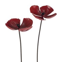 Poppy Plant Stake, Set of 2_gbp_36.00