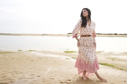 BUTTON UP LS TIERED MAXI DRESS £59