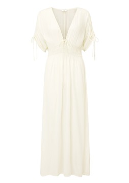 Crinkle Maxi Beach Dress Ivory £39 (AK11402) Available from January 9th