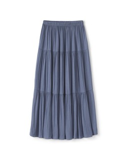 CRINKLE TIERED MIDI SKIRT £42