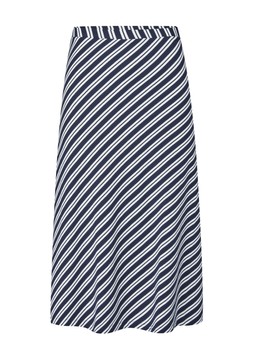 Pull On Stripe Jersey Midi Skirt in Navy £29 (AG10964) Available from February 5th
