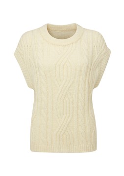 Crew Neck Cable Vest Cream £32 AL11756