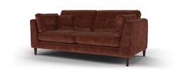 Cricket 3 Seater in Luxe Chenille Burgundy All Over, £1199