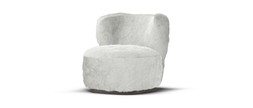 Huski Accent Chair in Super Soft Faux Fur Ivory, £699