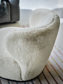 RURAL REDEFINED- Huski Accent Chair in Super Soft Faux Fur Ivory, £699.