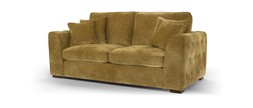The Valentina 3 Seater Full Back in Luxury Deep Pile Chenille Turmeric All Over, £1599.