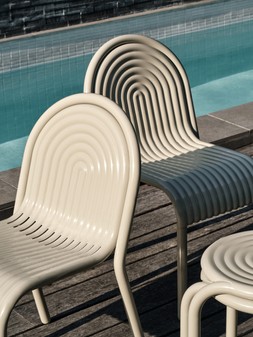 Tom Dixon Groove Side Chair - Putty