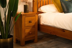Hereford Pine 2 Drawers Bedside Table RRP €199 NOW €99
