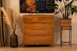 Valencia Oak 5 Drawers Chest - RRP €899 NOW €399