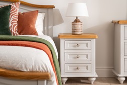 Discovery Grey Oak 3 Drawers Bedside Table RRP €399 NOW €219