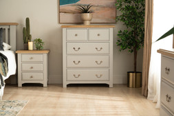 Bellevue Light Grey 5 Drawers Chest - RRP €1,099 NOW €549