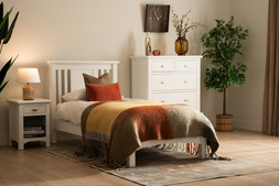Alaska White Single 3' Bed Frame - RRP €899 NOW €399