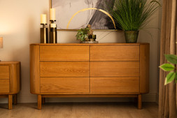 Oslo Oak 6 Drawer Chest - RRP €1,899 NOW €999