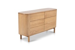 Oslo Oak 6 Drawer Chest - RRP €1,899 NOW €999