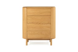 Oslo Oak 4 Drawers Chest - RRP €1,699 NOW €1,099