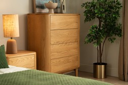 Oslo Oak 4 Drawers Chest - RRP €1,699 NOW €1,099