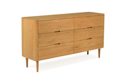 Copenhagen Oak 6 Drawers Chest - RRP €1,899 NOW €1,199