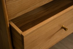 Poe Oak 3 Drawers Chest - RRP €1,699 NOW €1,099