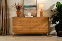  Poe Oak 6 Drawers Chest - RRP €2,399 NOW €1,499