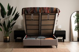 Amber Ottoman Bedframe Grey 5' King RRP €1,199 NOW €649