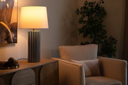 Raia Pinstripe Table Lamp 01 RRP €175 Now €110
