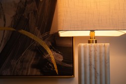 Oslo White Marble Table Lamp - RRP €225 NOW €140