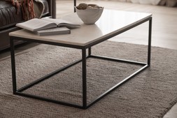 Industrial Coffee Table White Marble RRP €549 NOW €349